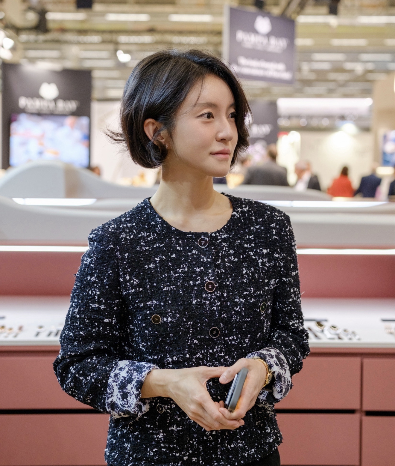 Ji Emma at a premium kitchen and living industry event